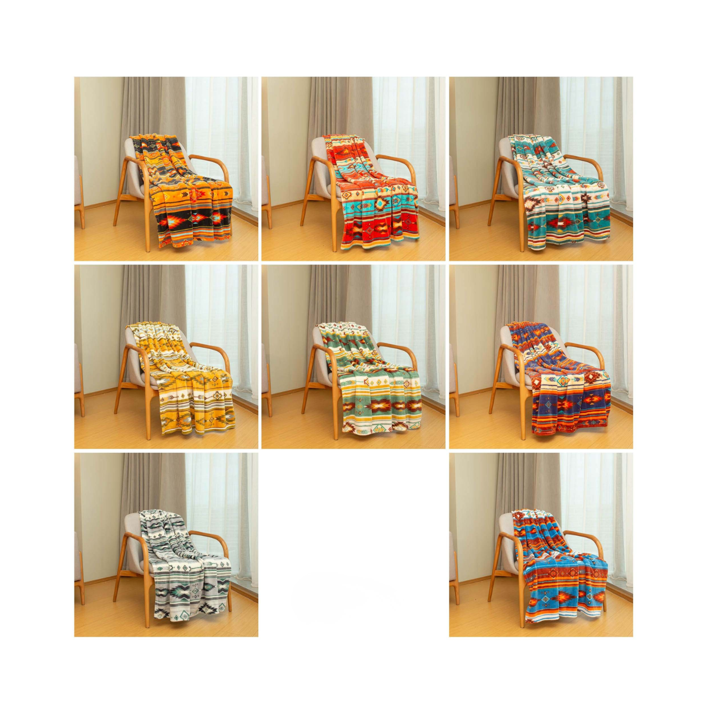 Polar fleece Throw Skipping Stone Design [0136]
