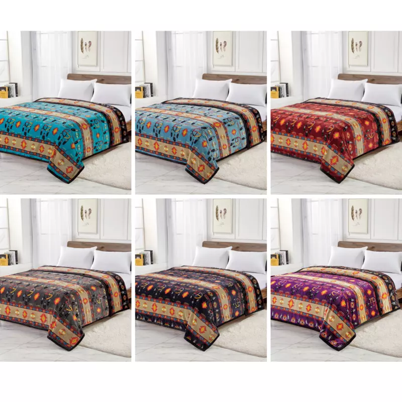 Reversible Blanket Queen Medicine Wheel [1762]