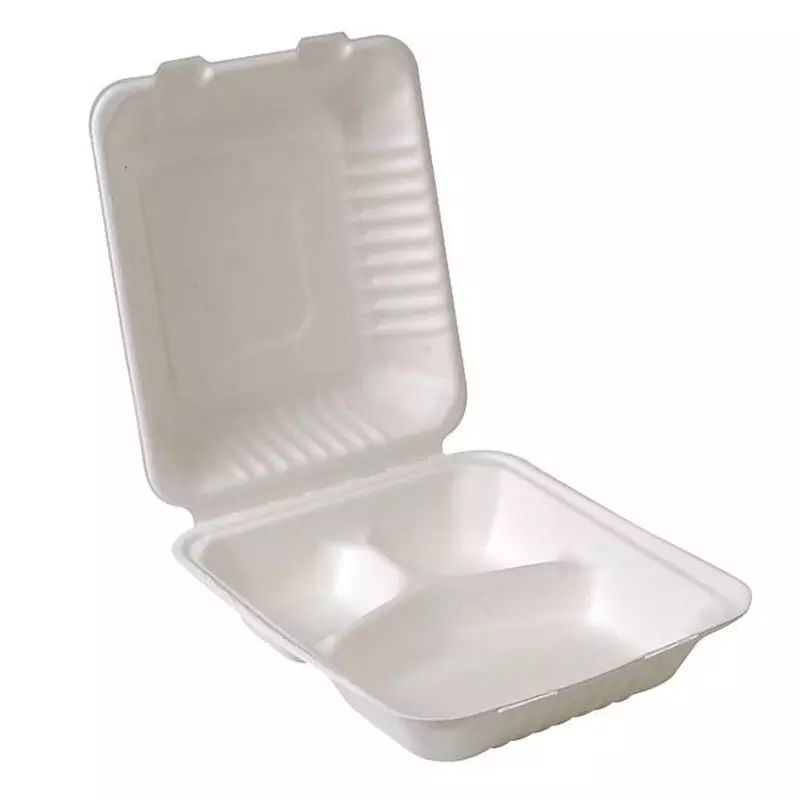 Bagasse Clamshell 9X9 3 comp [200ct]