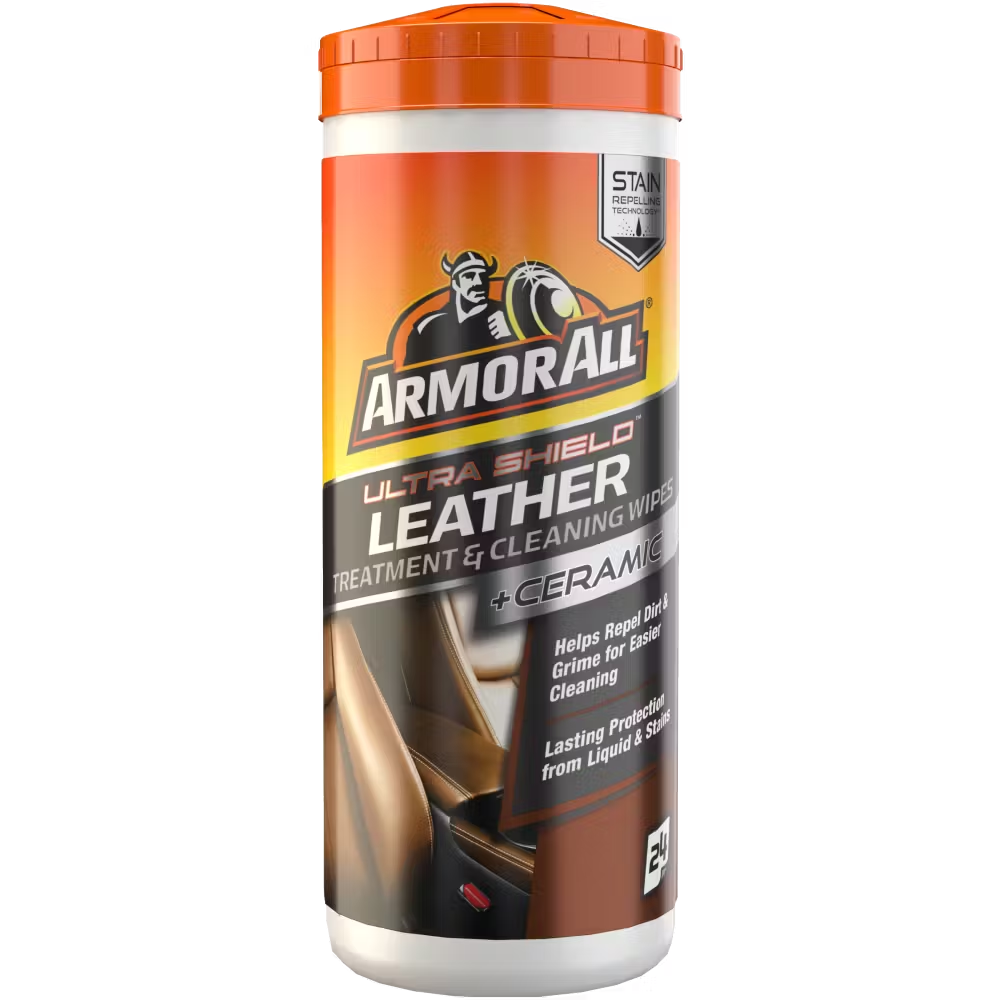 Armor All Wipes Tub Ultra Shield Leather Treatment (25Ct) (6pcs/box)