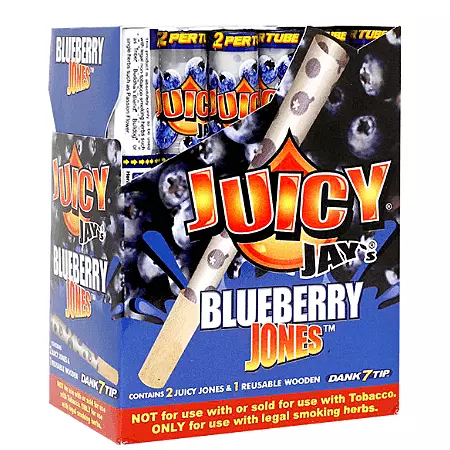 JJ Jones Cones w/Wooden Tip 2pk 24c Blueberry