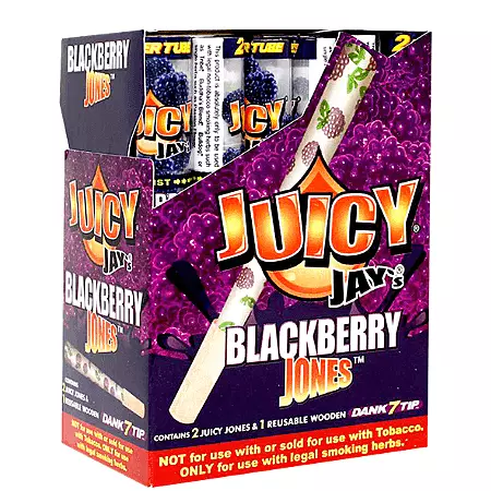 JJ Jones Cones w/Wooden Tip 2pk 24ct Blackberry